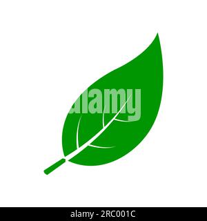 Umweltfreundliches Vektorsymbol oder Logo mit grünem Blatt Stock Vektor