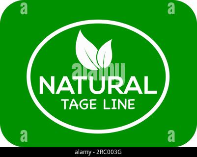 Vektorlogo oder Symbol für natürliche Tage, Logo für natürliche Tage Stock Vektor