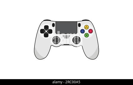 Symbol für Videospiel-Controller isoliert auf weiß Stock Vektor
