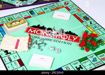 Yorkshire Monopoly Edition Brettspiel zum Sammeln Stockfoto