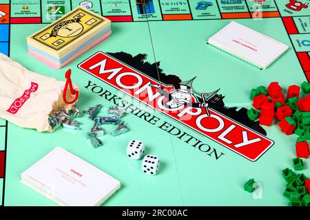 Yorkshire Monopoly Edition Brettspiel zum Sammeln Stockfoto