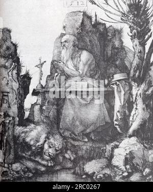 St. Jerome von der Pollard Willow 1512 von Albrecht Durer Stockfoto