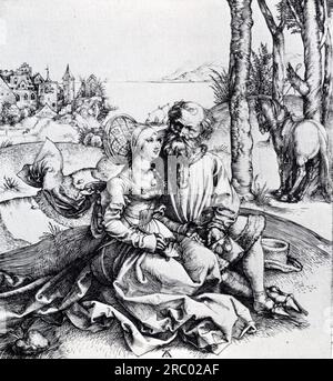 Das schlecht sortierte Paar oder das Angebot der Liebe 1495 von Albrecht Durer Stockfoto