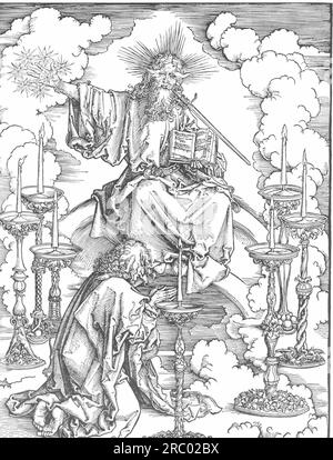 St. John's Vision of Christ und die sieben Candlesticks 1498 von Albrecht Durer Stockfoto