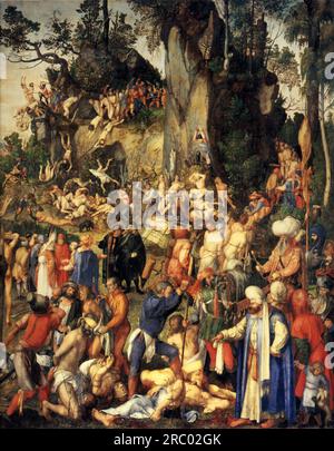 Das Märtyrertum der 10.000 1508 von Albrecht Durer Stockfoto