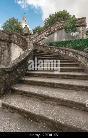 Heiligtum unserer Lieben Frau von Sameiro, wunderschöne Kirche auf dem Hügel. Braga Portugal. Juli 7 2023. Stockfoto