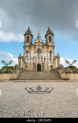 Heiligtum unserer Lieben Frau von Sameiro, wunderschöne Kirche auf dem Hügel. Braga Portugal. Juli 7 2023. Stockfoto