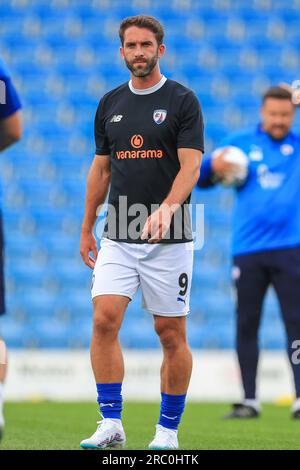 Chesterfield, Großbritannien. 11. Juli 2023. Will Grigg beim Chesterfield vs Sheffield Wednesday Drew Talbot Testimonial Match im SMH Group Stadium, Chesterfield, Großbritannien, am 11. Juli 2023 Credit: Every Second Media/Alamy Live News Stockfoto