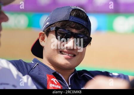 Yuki Tsunoda 22 (JAP), Scuderia AlphaTauri AT04 während der FORMEL 1 ARAMCO BRITISH GRAND PRIX 2023 am Silverstone Circuit, Silverstone, Vereinigtes Königreich, am 9. Juli 2023 Stockfoto