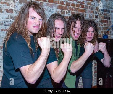 Bekanntgabe der Nominierungen für die jährlichen ARIA Awards 21. im Sydney Theatre am 19. September 2007 in Sydney, Australien. Bild: (l-r) Justin Street, die Brüder Ryan O'Keeffe und Joel O'Keeffe und David Roads von der australischen Hard Rock Band Airbourne. Stockfoto