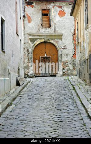 Kopfsteinpflasterstraße, Altstadt, Bratislava, Slowakei, Bratislava Stockfoto