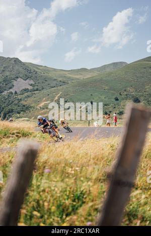 Issoire, Frankreich. 11. Juli 2023. Bild von Zac Williams/SWpix.com- 11/07/2023 - Radfahren - 2023 Tour de France - Stage 10 Vulcania nach Issoire (167,2km) - Alpecin Deceuninick. Kredit: SWpix/Alamy Live News Stockfoto