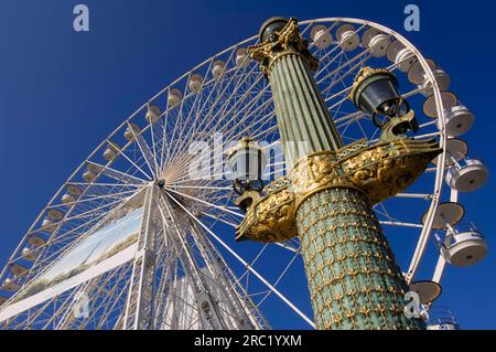 Riesenrad, Place de la Concorde, Champs-Elysees, Paris, Frankreich, Grande Roue Stockfoto