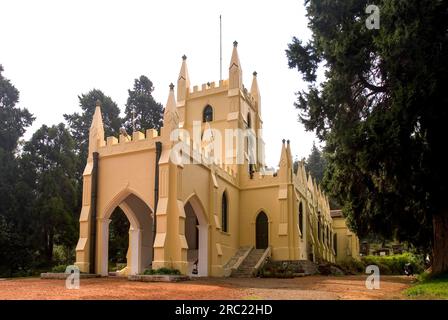 Das St. Stephens Church (April 3) (1831) in Ooty Udhagamandalam, Nilgiris, Tamil Nadu, Südindien, Indien, Asien Stockfoto
