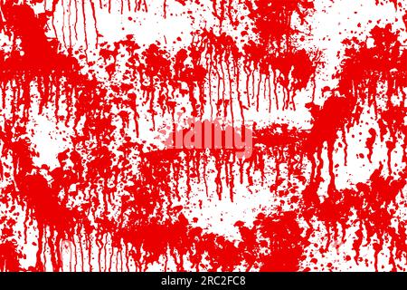 Blutiges, nahtloses Muster mit Flecken, halloween-Tapete. Abstrakter Hintergrund mit gruseliger Textur. Vektordarstellung. Grunge Aquarell Hintergrund. W Stock Vektor