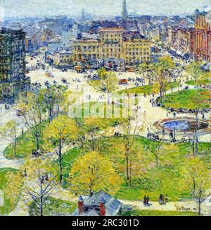 Union Square im Frühjahr 1896 von Childe Hassam Stockfoto