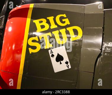 Republik P-47D (F-47) Thunderbolt Big Stud Bodenangriff Flugzeug aus dem 2. Weltkrieg Flugmuseum Seattle Washington State USA Stockfoto