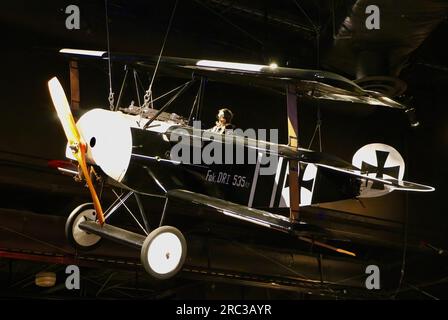 Luftstreitkräfte Fokker Dr.I Reproduction WW1-Kampftriflugzeug Seattle Washington State USA Stockfoto