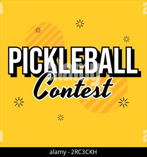 Pickleball Contest Spiele Sport Banner Vorlage Design Vektor Stock Vektor