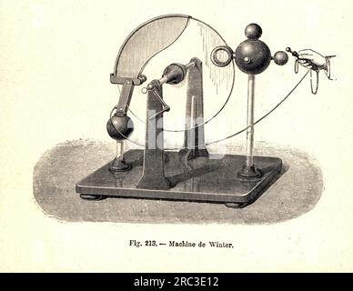 Technik, Elektrotechnik, Elektromaschine von George Winter, 1772, Holzgravierung, URHEBERRECHT DES KÜNSTLERS MUSS NICHT GEKLÄRT WERDEN Stockfoto