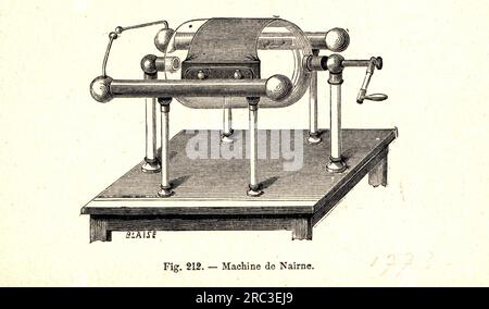 Technik, Elektrotechnik, elektrostatischer Generator von Edward Nairne, 1772, DAS URHEBERRECHT DES KÜNSTLERS MUSS NICHT FREIGEGEBEN WERDEN Stockfoto