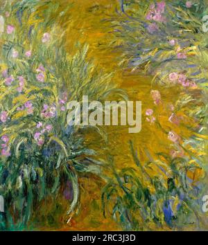 Pfad durch die Iren 01 1917 von Claude Monet Stockfoto