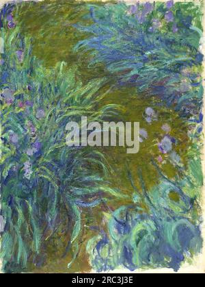 Pfad durch die Iren 02 1917 von Claude Monet Stockfoto
