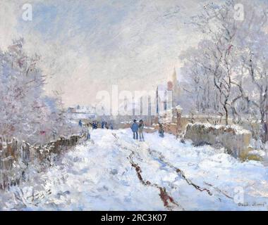 Schneeszene in Argenteuil 1875 von Claude Monet Stockfoto