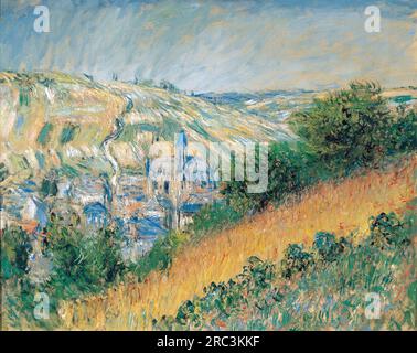 Blick über Vetheuil 1881 von Claude Monet Stockfoto