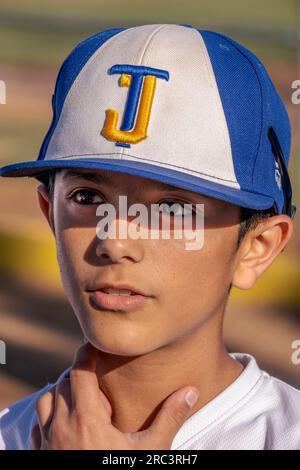 San Diego, USA. 15. Juni 2023. Tijuana Little Laguer, Jorge Cota, hofft, Mexiko in Williamsport Penselvanilla für die Little League World Series, Tijuana, 15. Juni 2023, zu vertreten. (Matthew Bowler/KPBS/Sipa USA) **KEIN VERKAUF IN SAN DIEGO-SAN DIEGO OUT** Guthaben: SIPA USA/Alamy Live News Stockfoto