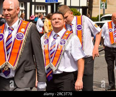 12. Juli Parade 2023, Lisburn Road, Belfast Stockfoto