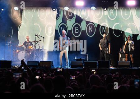 Mantua, Italien. 11. Juli 2023. Sting during Sting - My Songs 2023, Musikkonzert in Mantua, Italien, Juli 11 2023 Kredit: Unabhängige Fotoagentur/Alamy Live News Stockfoto