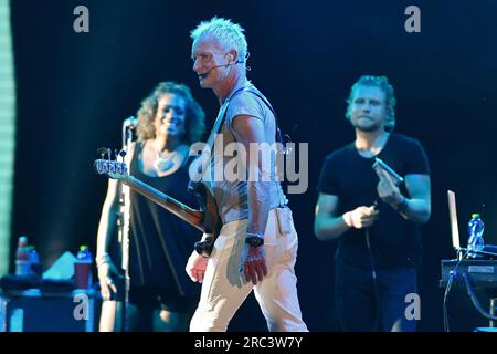 Mantua, Italien. 11. Juli 2023. Sting during Sting - My Songs 2023, Musikkonzert in Mantua, Italien, Juli 11 2023 Kredit: Unabhängige Fotoagentur/Alamy Live News Stockfoto