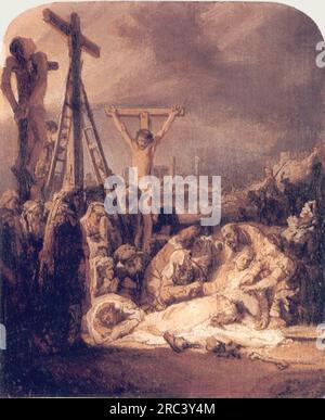 Die Klageschrift über den Toten Christus 1635 von Rembrandt Stockfoto