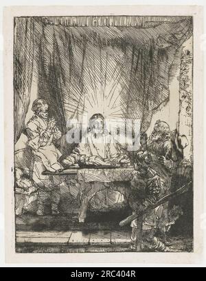 Christus bei Emmaus 1654 von Rembrandt Stockfoto