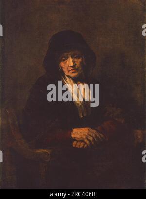 Porträt einer alten Frau 1654 von Rembrandt Stockfoto
