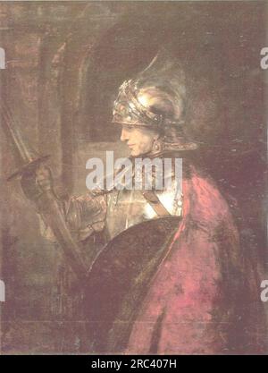 Ein Mann in Rüstung 1655 von Rembrandt Stockfoto