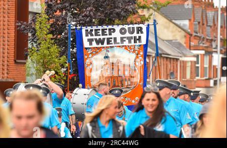 12. Juli Parade 2023, Lisburn Road, Belfast Stockfoto