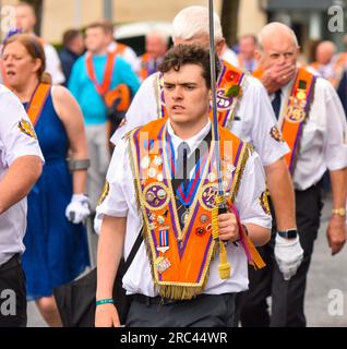 12. Juli Parade 2023, Lisburn Road, Belfast Stockfoto