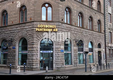 GÖTEBORG, SCHWEDEN - 26. AUGUST 2018: Goteborgs Pantbank Pfandhaus in Göteborg, Schweden. Stockfoto