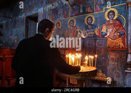 Kloster Leimonos, Insel Lesvos, Griechenland Stockfoto