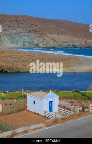 Kolimbithra Beach, Tinos Island, Griechenland Stockfoto