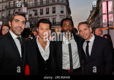 Avant-première au Grand rex : Qu'est-ce qu'on a tous fait au Bon Dieu - Paris Frankreich, 10 avril 2014. Stockfoto