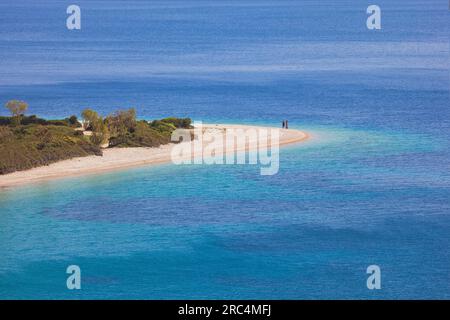 Agios Dimitrios Beach, Alonissos Island, Sporades, Griechenland. Stockfoto