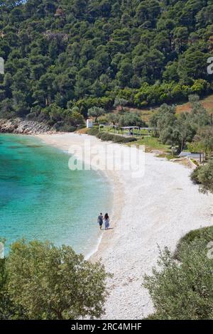 Leftos Gialos Beach, Alonissos Island, Sporades, Griechenland. Stockfoto