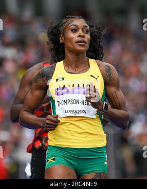 Birmingham, England. 2. August 2022. Elaine Thompson-Herah in Women’s 100 metres in the Athletics am fünften Tag des Commonwealth Game 2022 in Birmingham Stockfoto