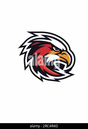 Hawk Sportmaskottchen-Vektor-Illustration Stock Vektor