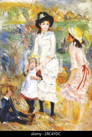 Kinder an der Küste 1883 von Pierre-Auguste Renoir Stockfoto