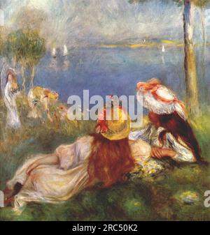 Mädchen an der Küste 1894 von Pierre-Auguste Renoir Stockfoto