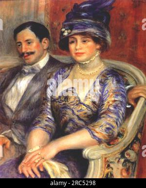 Porträt von M. und Madame. Bernheim de Villers 1910 von Pierre-Auguste Renoir Stockfoto